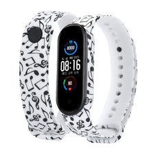 Load image into Gallery viewer, Strap For Xiaomi Mi Band 4 3 5 6 watch band Creative graffiti style Silicone bracelet replacement For XiaoMi band 4 5 Wristband Dashery Box China C15 For Mi band 3 4