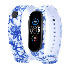Load image into Gallery viewer, Strap For Xiaomi Mi Band 4 3 5 6 watch band Creative graffiti style Silicone bracelet replacement For XiaoMi band 4 5 Wristband Dashery Box China C21 For Mi band 5 6