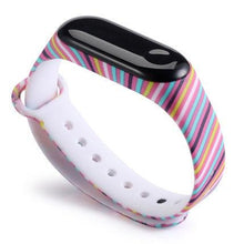Load image into Gallery viewer, Strap For Xiaomi Mi Band 4 3 5 6 watch band Creative graffiti style Silicone bracelet replacement For XiaoMi band 4 5 Wristband Dashery Box China C26 For Mi band 5 6