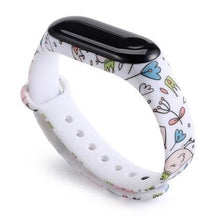 Load image into Gallery viewer, Strap For Xiaomi Mi Band 4 3 5 6 watch band Creative graffiti style Silicone bracelet replacement For XiaoMi band 4 5 Wristband Dashery Box China C29 For Mi band 5 6