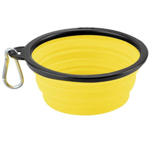 Furrybaby 350ML/1000ML 1PC Collapsible Dog Bowls for Travel Dog Portable Water Bowl for Dogs Dish for Traveling Camping Walking Dashery Box yellow 350ML 