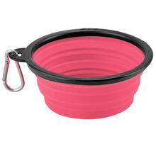 Load image into Gallery viewer, Furrybaby 350ML/1000ML 1PC Collapsible Dog Bowls for Travel Dog Portable Water Bowl for Dogs Dish for Traveling Camping Walking Dashery Box rose red 350ML 