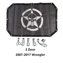 Load image into Gallery viewer, UV Resistant Sunshade Mesh For Jeep Wrangler JK 2007-2017 Dashery Box 2 Door Skull 