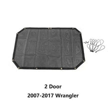 Load image into Gallery viewer, UV Resistant Sunshade Mesh For Jeep Wrangler JK 2007-2017 Dashery Box 2 Door Black 