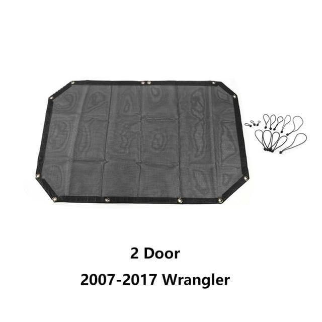 UV Resistant Sunshade Mesh For Jeep Wrangler JK 2007-2017 Dashery Box 2 Door Black 