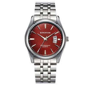 KINGNUOS Luxury Watch TheSwirlfie Silver Red 