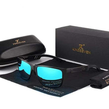 Load image into Gallery viewer, KINGSEVEN Sporty Protective Sunglasses TheSwirlfie Black Blue 