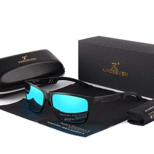 KINGSEVEN Sporty Protective Sunglasses TheSwirlfie Black Blue 