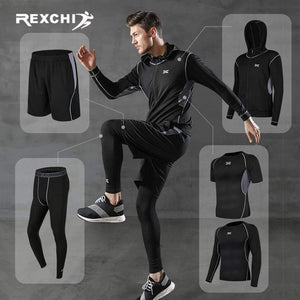 REXCHI 5 Pcs/Set Men's Jogging Sport Wear TheSwiftzy 